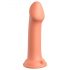 Dillio Didvyris - silikoninis dildo su siurbtuku (17 cm) - oranžinis