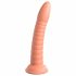 Dillio Laukinis Dalykas - su įsiurbimo puoduku raižytas dildo (19cm) - oranžinis 