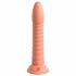 Dillio Laukinis Dalykas - su įsiurbimo puoduku raižytas dildo (19cm) - oranžinis 