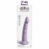 Dillio Slim Seven - Su siurbtuku ir stimuliuojančiu galvute natūralus dildo (20cm) - violetinis 