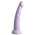 Dillio Slim Seven - Su siurbtuku ir stimuliuojančiu galvute natūralus dildo (20cm) - violetinis 