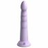 Dillio Slim Seven - Su siurbtuku ir stimuliuojančiu galvute natūralus dildo (20cm) - violetinis 