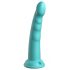 Dillio Slim Seven - stimuliacinis dildo su prisisiurbiančiu pagrindu (20 cm) - turkio spalvos 