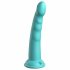 Dillio Slim Seven - stimuliacinis dildo su prisisiurbiančiu pagrindu (20 cm) - turkio spalvos 