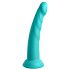 Dillio Slim Seven - stimuliacinis dildo su prisisiurbiančiu pagrindu (20 cm) - turkio spalvos 