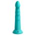 Dillio Slim Seven - stimuliacinis dildo su prisisiurbiančiu pagrindu (20 cm) - turkio spalvos 