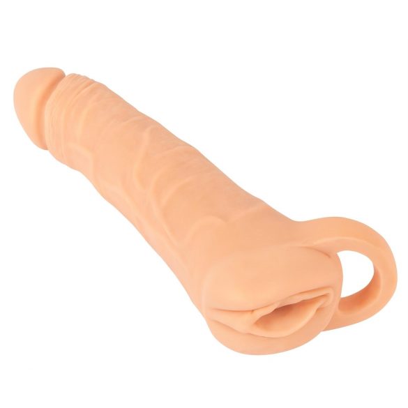 Nature Skin - 2in1 Artificial Vagina and Penis Sleeve - 23cm (Natural) 