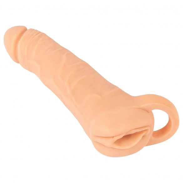 Nature Skin - 2in1 Artificial Vagina and Penis Sleeve - 23cm (Natural) 