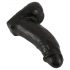 Realistixxx Real Giant - dildo su sėklidėmis - 22 cm (juodas)