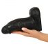 Realistixxx Real Giant - dildo su sėklidėmis - 22 cm (juodas)