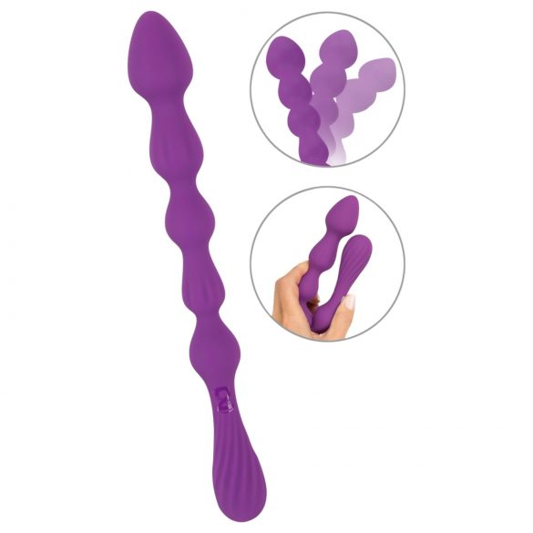 You2Toys - Karoliukais padengtas, lankstus analinis dildo - (violetinis)