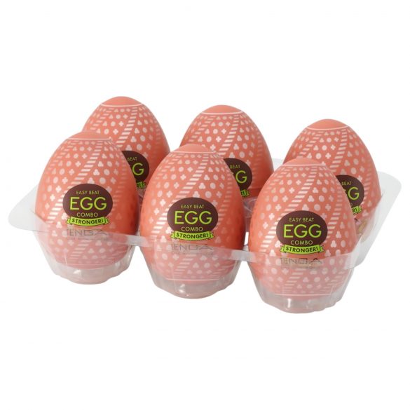 TENGA Egg Combo Stronger - masturbacijos kiaušiniai (6 vnt.)