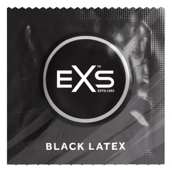 EXS Black - lateksiniai prezervatyvai - juodi (12 vnt.)