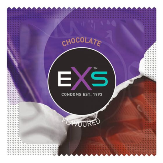 EXS Karštas Šokoladas - prezervatyvai su šokolado skoniu - juodi (100 vnt.)
