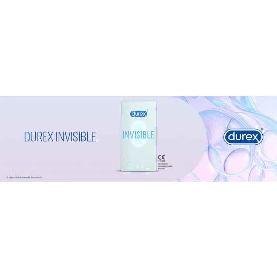 Durex Invisible Extra Jautrūs - plonas prezervatyvas (10vnt)