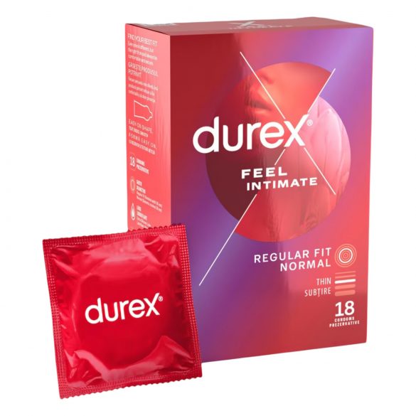 Durex Feel Intimate - plonos sienelės prezervatyvai (18 vnt.)