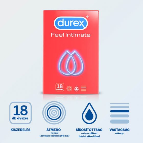 Durex Feel Intimate - plonas prezervatyvas (18vnt)