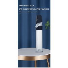   Vieniša Balsas - automatinė penio pompa su ragėjimo garsais (skaidraus-juodo)