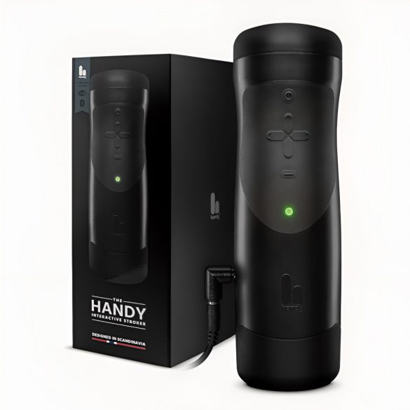 The Handy 1.1 - išmanusis tinklo VR masturbatorius (juodas)