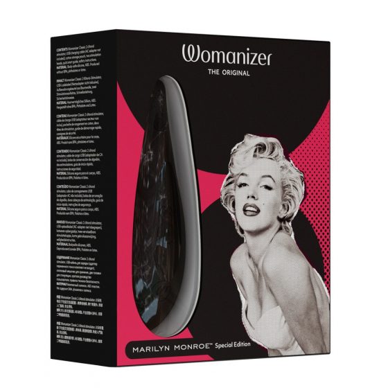 Womanizer Marilyn Monroe - įkraunamas oro bangų klitorio stimuliatorius (juodas)