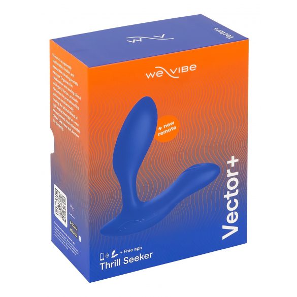 We-Vibe Vector+ - įkraunamas, išmanus analinis vibratorius (mėlynas) 