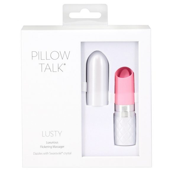 Pillow Talk Lusty - įkraunamas, liežuvėliu vibratoriumi (rožinė) 