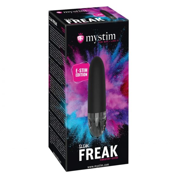 mystim Sleak Freak E-Stim - įkraunamas elektro strypinis vibratorius (juodas)