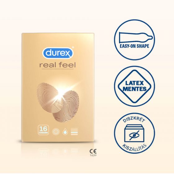 Durex Real Feel - latekso neturintys prezervatyvai (16 vnt)