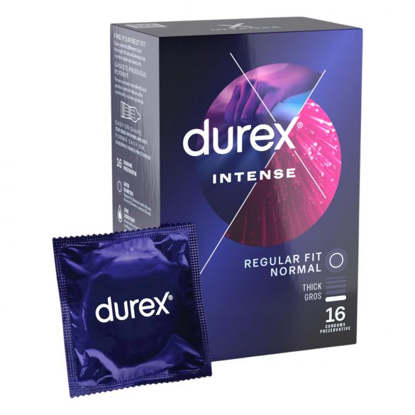 Durex Intense - jaudinantys briaunuoti prezervatyvai (16 vnt.)