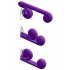 Snail Vibe Duo - akumuliatorinis, 3in1 stimuliavimo vibratorius (violetinis) 