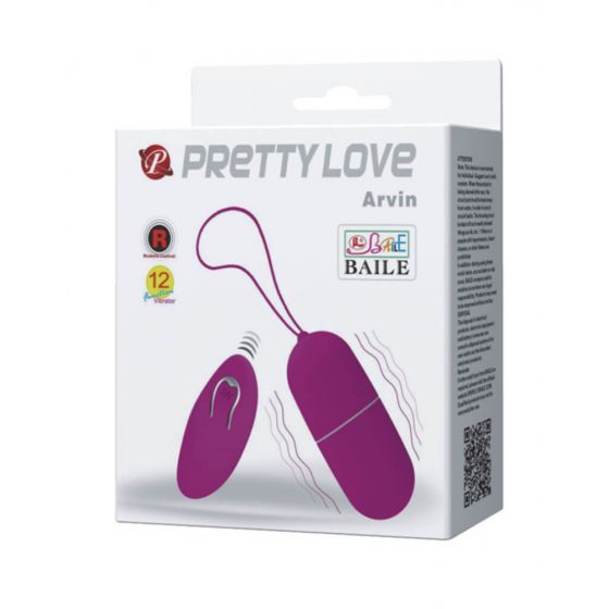 Pretty Love Arvin - radijo valdymo vibruojantis kiaušinis (rožinis)