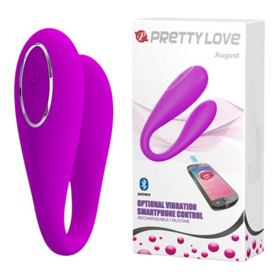 Pretty Love August - įkraunamas išmanusis G-taško ir klitorio vibratorius (rožinis)
