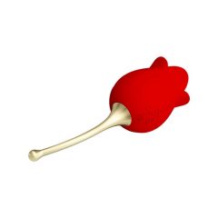   Pretty Love Rožės Mylėtojas - įkraunamas, liežuvėlis 2in1 klitorio vibratorius (raudonas)