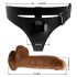 Pretty Love Harness - universal bottom with dildo - 17 cm (black) 