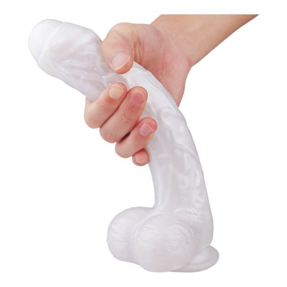 Seksualus HD Martinas - prisitvirtinantis tikroviškas dildo (baltas) 