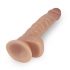 Lovetoy Real Extreme - prisisiurbiantis, su sėklidėmis dildo - 21cm (natūralus) 