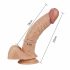 Lovetoy Real Extreme - padas su sėklidėmis G taško dildo - 21cm (natūralus)