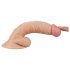 Lovetoy Real Extreme - su padu, su sėklidėmis G-taško dildo - 19 cm (natūralus)