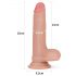 Lovetoy Nature Cock - dviejų sluoksnių tikroviškas dildo - 18 cm (natūralus)