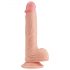 Lovetoy Nature Cock – tikroviška dildo su siurbtuku - 21 cm (natūralus)