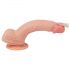 Lovetoy Nature Cock – tikroviška dildo su siurbtuku - 21 cm (natūralus)