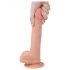 Lovetoy Nature Cock – tikroviška dildo su siurbtuku - 21 cm (natūralus)