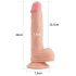 Lovetoy Nature Cock – tikroviška dildo su siurbtuku - 21 cm (natūralus)