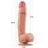 Lovetoy Tikras Dildo - 30cm (natūralus)