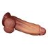 Lovetoy - dvigubo sluoksnio realistiškas dildo - 26cm (natūralios spalvos) 