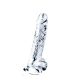 Lovetoy Flawless Clear - su siurbtuku, sėklidėmis dildo - 19cm (skaidrus) 