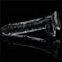 Lovetoy Flawless Clear - su prisegimu, dildo - 19 cm (skaidrus)