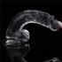 Lovetoy Flawless Clear - su prisegimu, dildo - 19 cm (skaidrus)