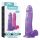 Lovetoy Jelly Studs - tikroviškas dildo su padu - 20cm (violetinis)