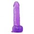 Lovetoy Jelly Studs - tikroviškas dildo su padu - 20cm (violetinis)